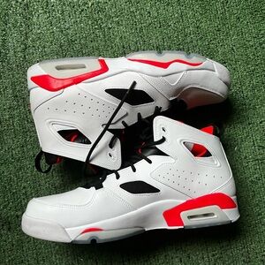 Jordan White and Red Sneakers Classic Design